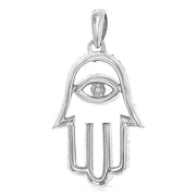 14K Gold Evil Eye CZ Charm Pendant