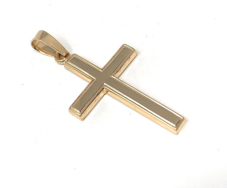 14K Gold Religious Cross Charm Pendant