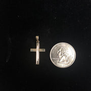 14K Gold Religious Cross Charm Pendant