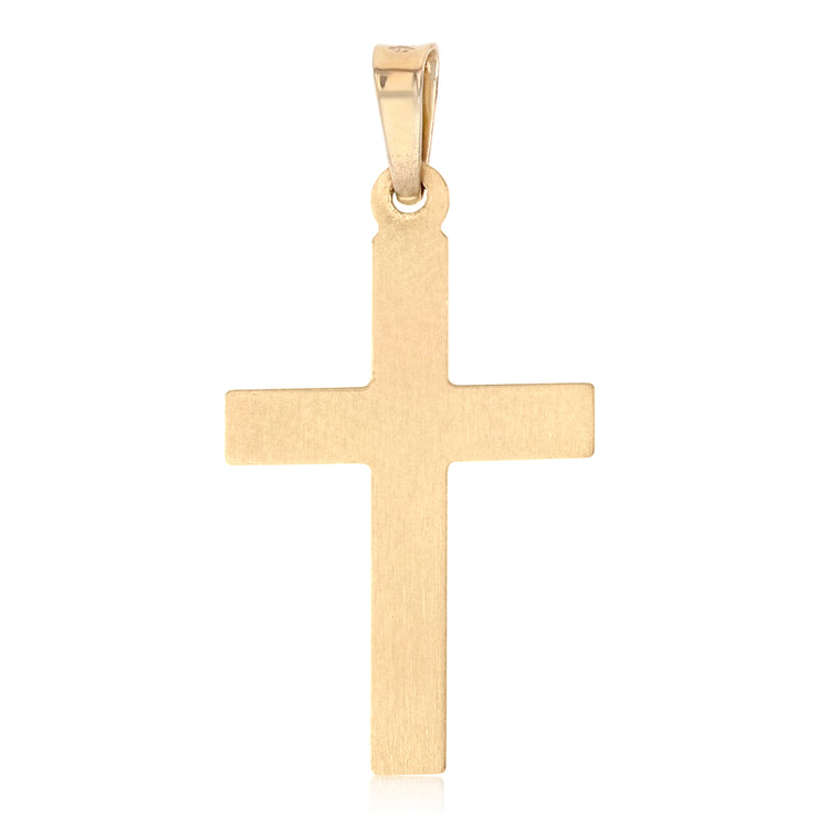 14K Gold Religious Cross Charm Pendant