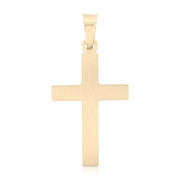 14K Gold Cross Charm Pendant with 1.8mm Singapore Chain Necklace