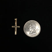 14K Gold Religious Cross Charm Pendant