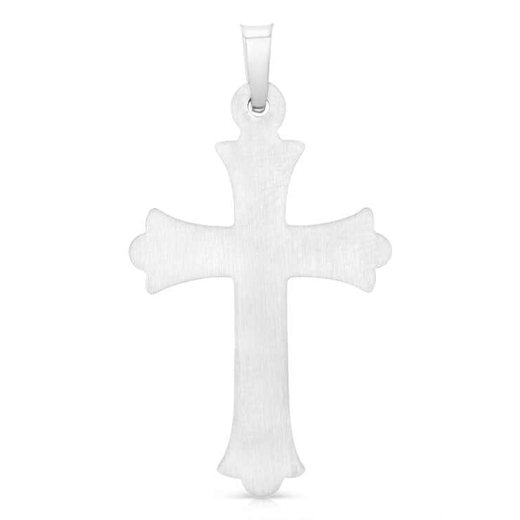 14K Gold Religious Cross Charm Pendant with 1mm Box Chain Necklace