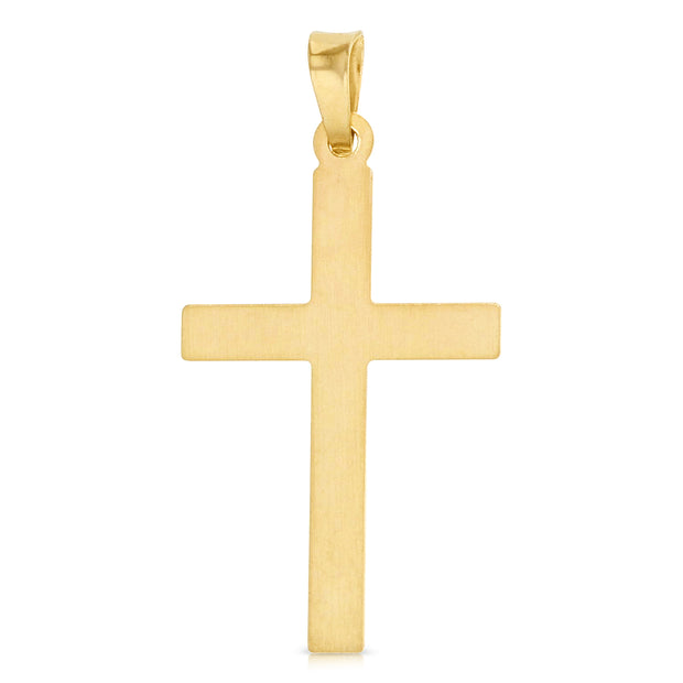 14K Gold Religious Cross Charm Pendant