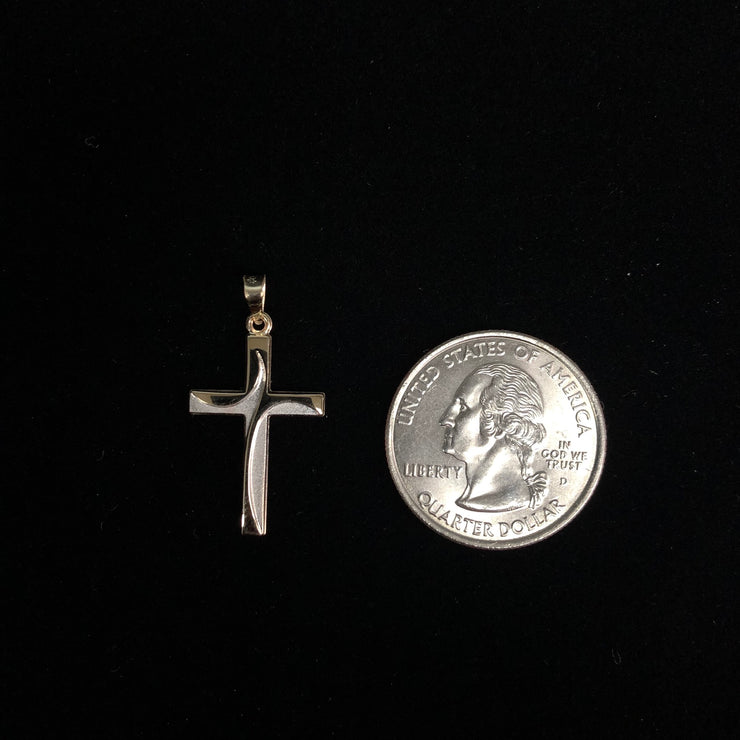 14K Gold Religious Cross Charm Pendant