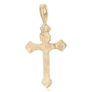 14K Gold Religious Crucifix Charm Pendant