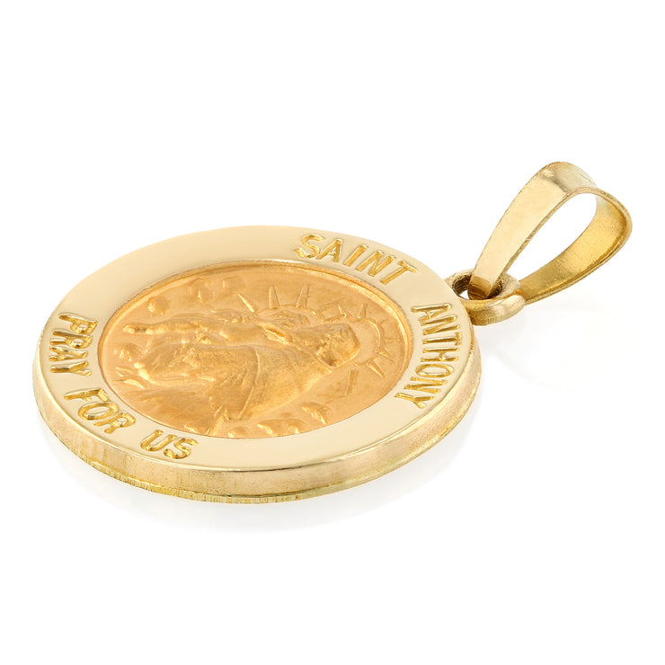 14K Gold Religious St. Anthony Charm Pendant – Ioka Jewelry