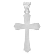 14K Gold Religious Cross Stamp Charm Pendant