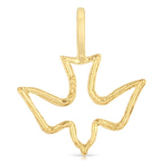 14K Gold Religious Holy Spirit Dove Charm Pendant