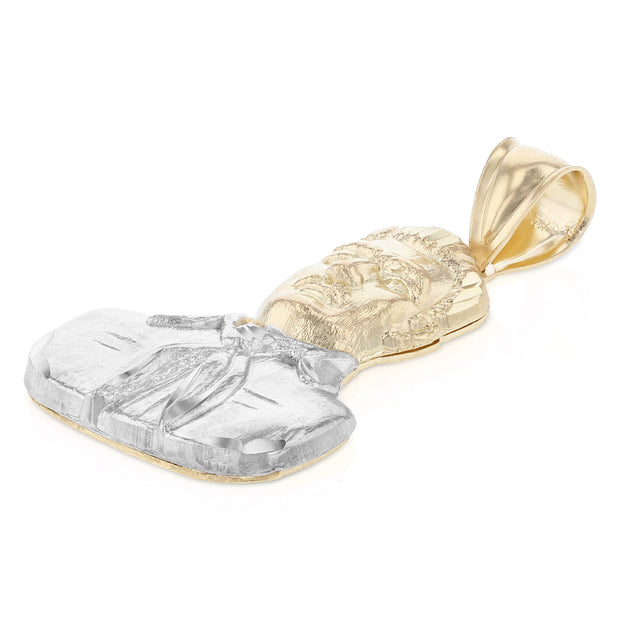 14K Gold Malverde Sinaloa Charm Pendant