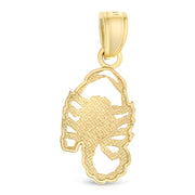 14K Gold Scorpion Charm Pendant