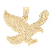 14K Gold Eagle Charm Pendant