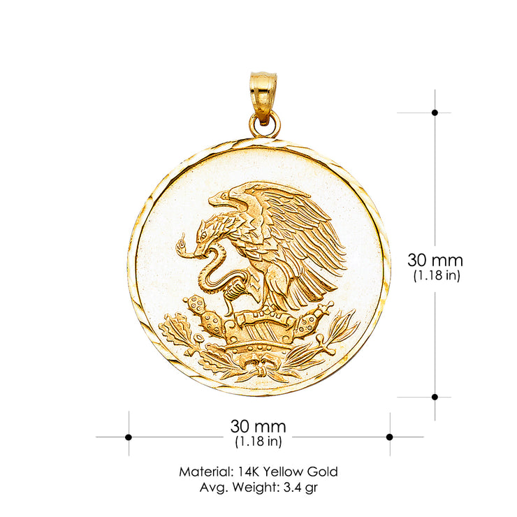 14K Gold Eagle Charm Pendant