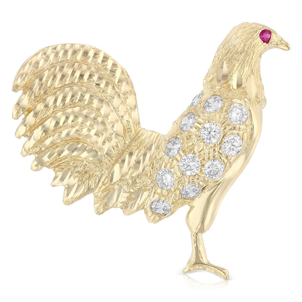 Rooster Pendant for Necklace or Chain
