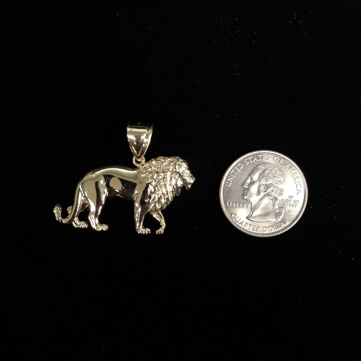 14K Gold Lion Charm Pendant