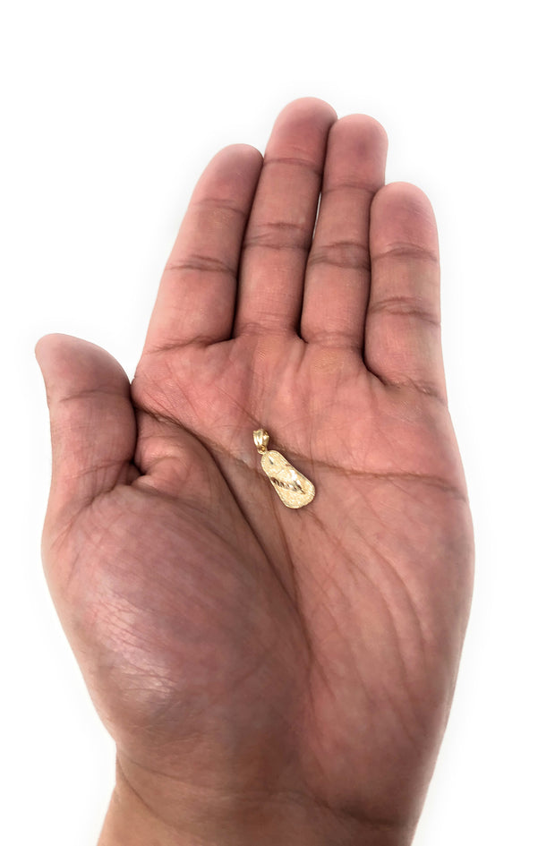 14K Gold Sandal Charm Pendant