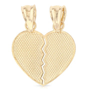 Big Sister and Little Sister 2 Piece Heart Charm Pendant