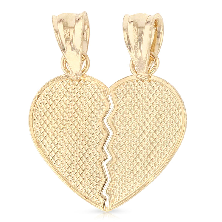 Big Sister and Little Sister 2 Piece Heart Charm Pendant Ioka