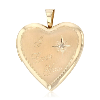 Heart Locket Pendant for Necklace or Chain