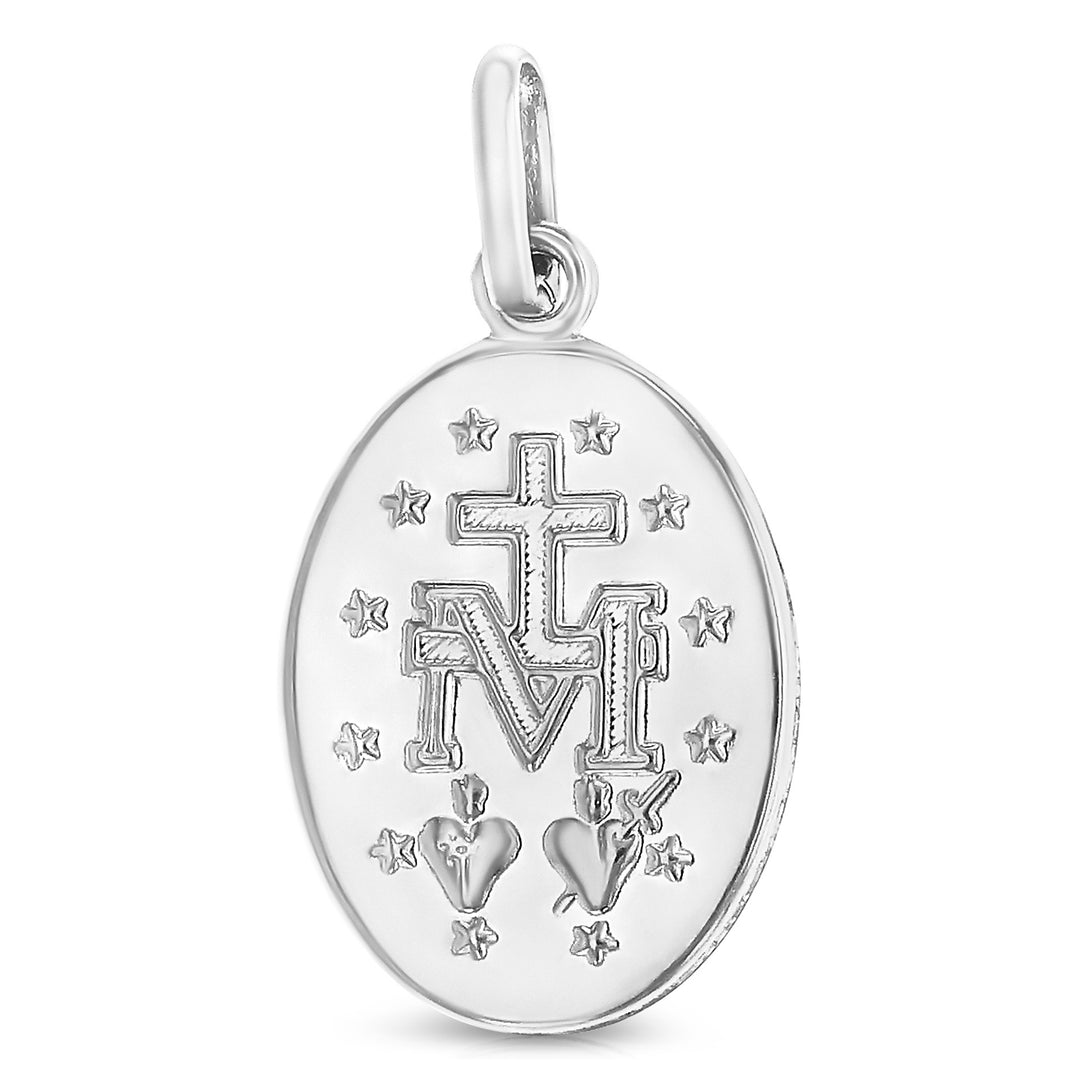 14K Tri Color Gold Our Lady Of Guadalupe Virgin Mary Stamp Pendant