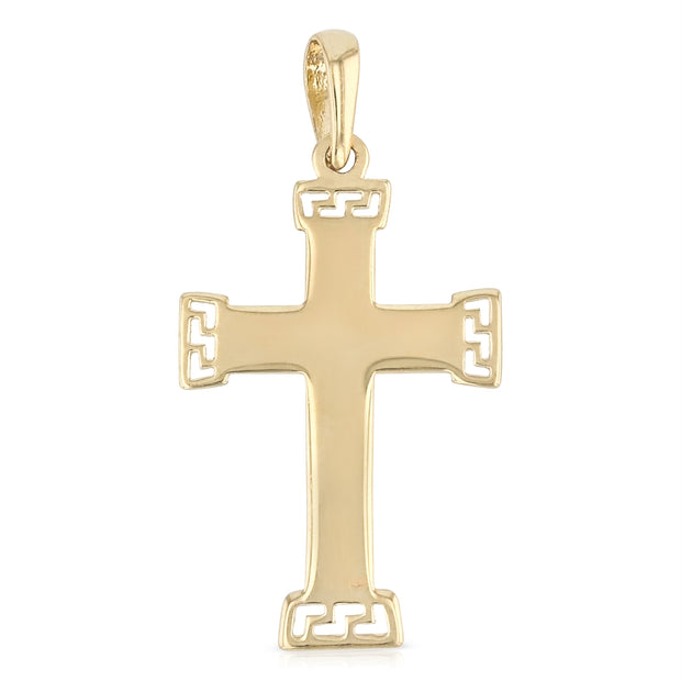 14K Gold Crucifix Cross Religious Pendant