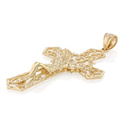 14K Gold Crucifix Cross Religious Pendant