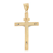 14K Gold Crucifix Cross Religious Pendant