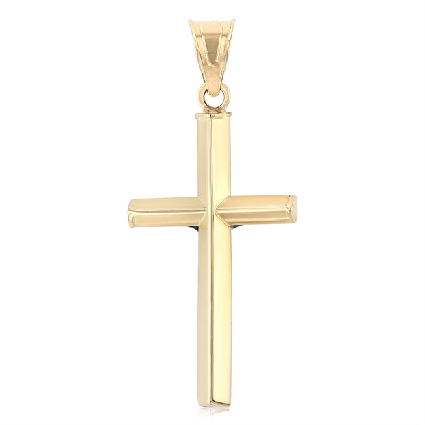 14K Gold CZ Crucifix Cross Religious Pendant