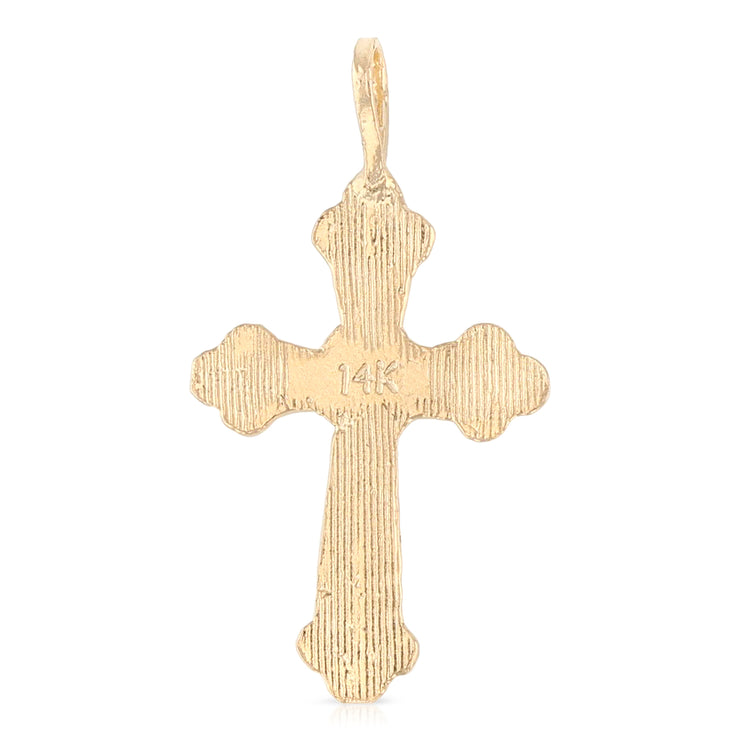 14K Gold Crucifix Cross Religious Pendant