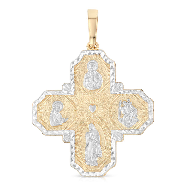 4-Way Jesus Cross Pendant for Necklace or Chain