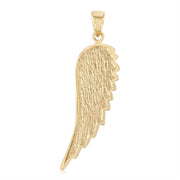 14K Gold Angel Bird Wing Charm Pendant
