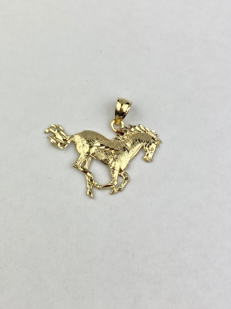 14K Gold Horse Charm Pendant