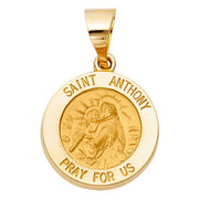 14K Gold Religious St. Anthony Charm Pendant