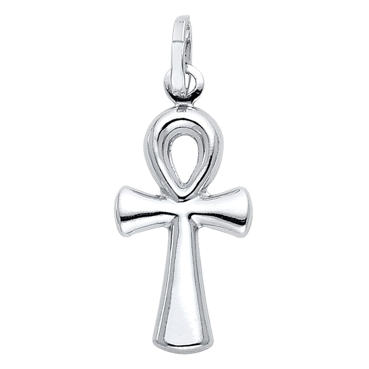 14K Gold Egyptian Ankh Cross Religious Pendant