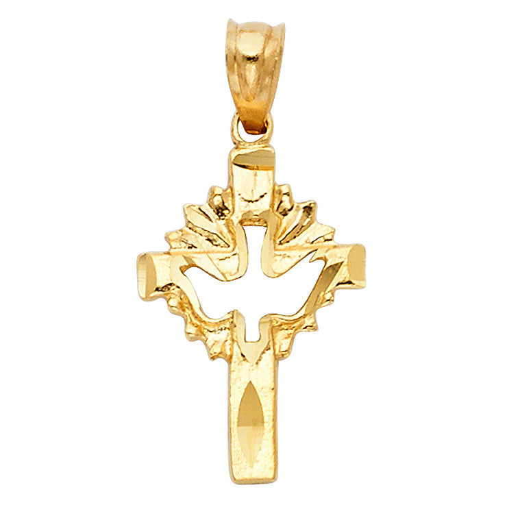 Holy Spirit necklace, gold and sterling silver — Unique Catholic Jewelry -  Telos Art