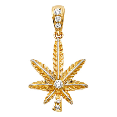 Marijuana Leaf Pendant for Necklace or Chain