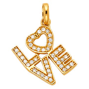 Love CZ pendant Pendant for Necklace or Chain