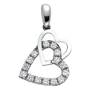 Double Heart pendant Pendant for Necklace or Chain