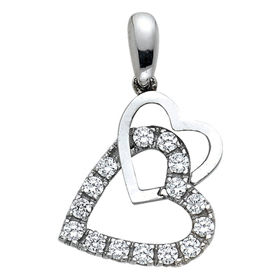 Double Heart pendant Pendant for Necklace or Chain