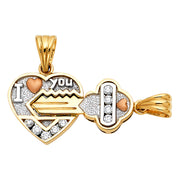 Love Key Pendant for Necklace or Chain