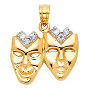 Mask Pendant for Necklace or Chain
