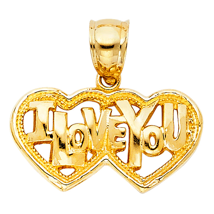 I Love You Heart Pendant for Necklace or Chain