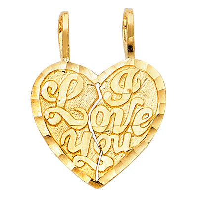 I Love You Heart Pendant for Necklace or Chain