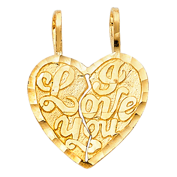 I Love You Heart Pendant for Necklace or Chain