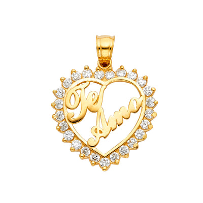 Te Amo Pendant for Necklace or Chain