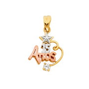 Quinceanera Pendant for Necklace or Chain