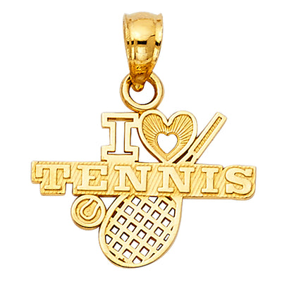 I Love Tennis Pendant Pendant for Necklace or Chain