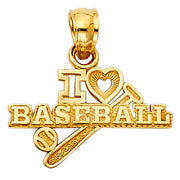 I Love BaseBall Pendant Pendant for Necklace or Chain