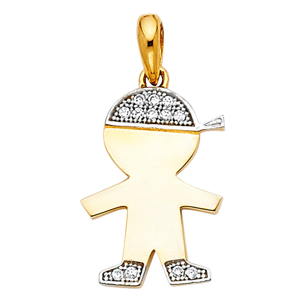 CZ boy pendant Pendant for Necklace or Chain