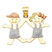 Girl & Boy Pendant Pendant for Necklace or Chain